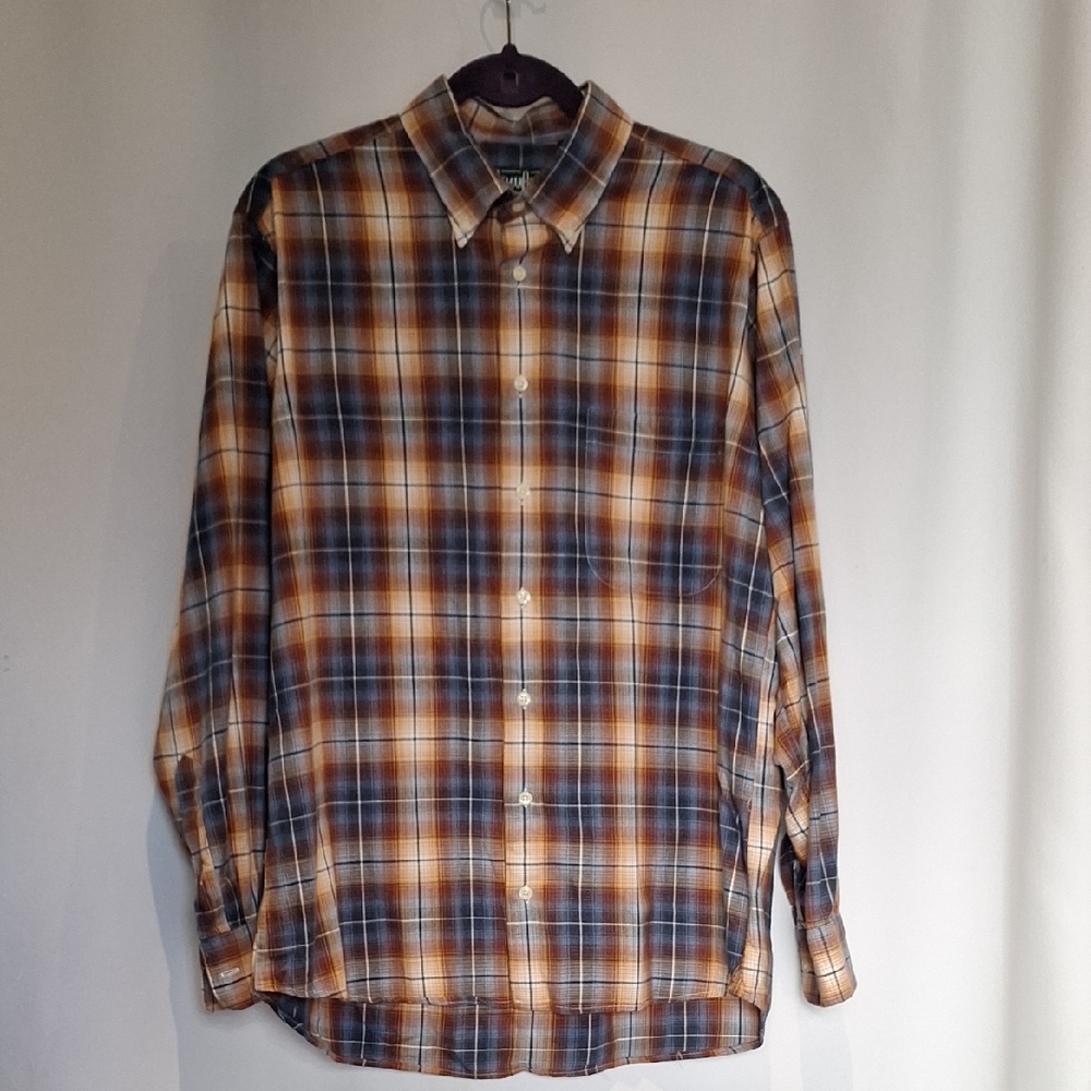 Gitman Brothers Vintage Plaid Men's Button Down Shirt Size L